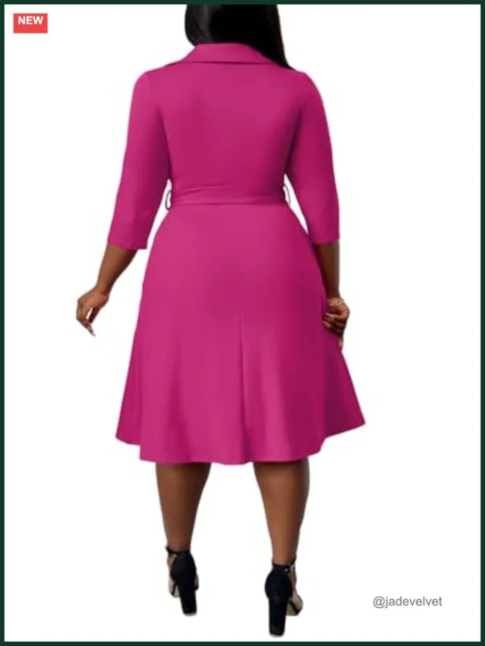 Plus Size African Print Midi Dress Flutter Sleeve with Pockets and Belt